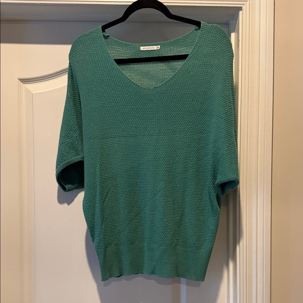 Staccato Teal Knit Top